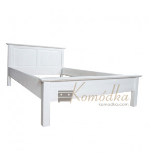 Białe stylowe łóżko drewniane